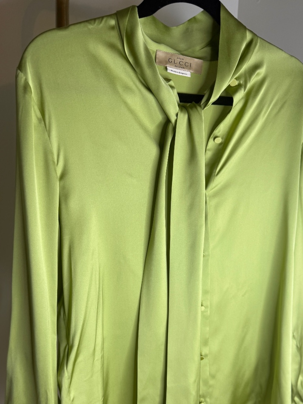 Gucci Employee Uniform Silk Blouse NWT Rare Archive Piece Size 42 - Picture 5 of 10